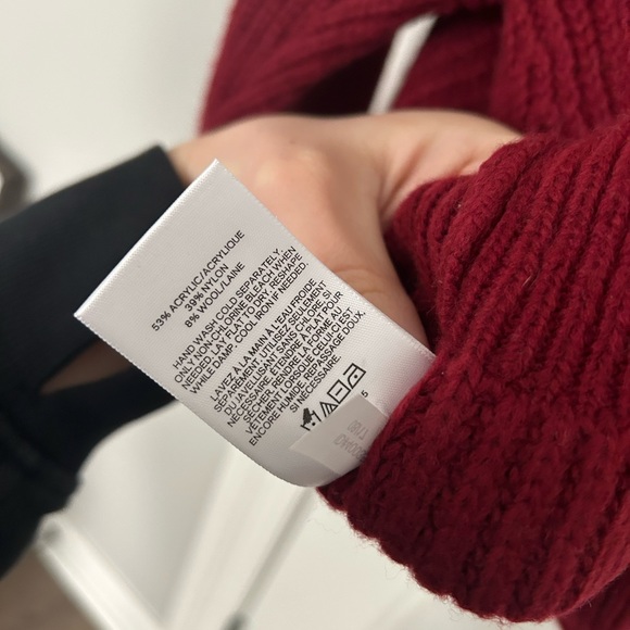 Express mock neck knit red sweater size medium. - Picture 4 of 4